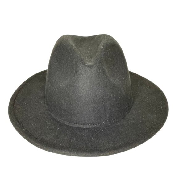 Unbranded Red Bottom Fedora Black Wool Felt Wide Brim Hat main image 6